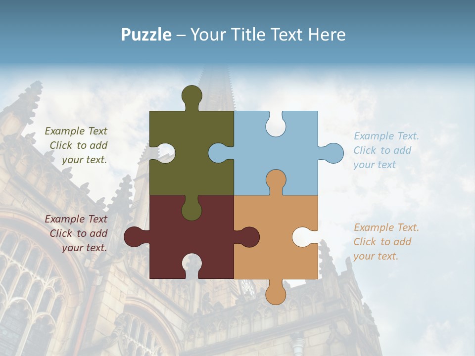 Castle Cloister Monastery PowerPoint Template