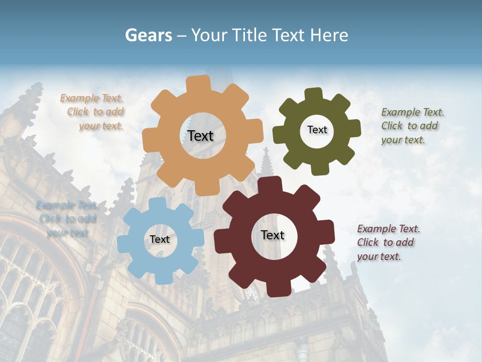 Castle Cloister Monastery PowerPoint Template