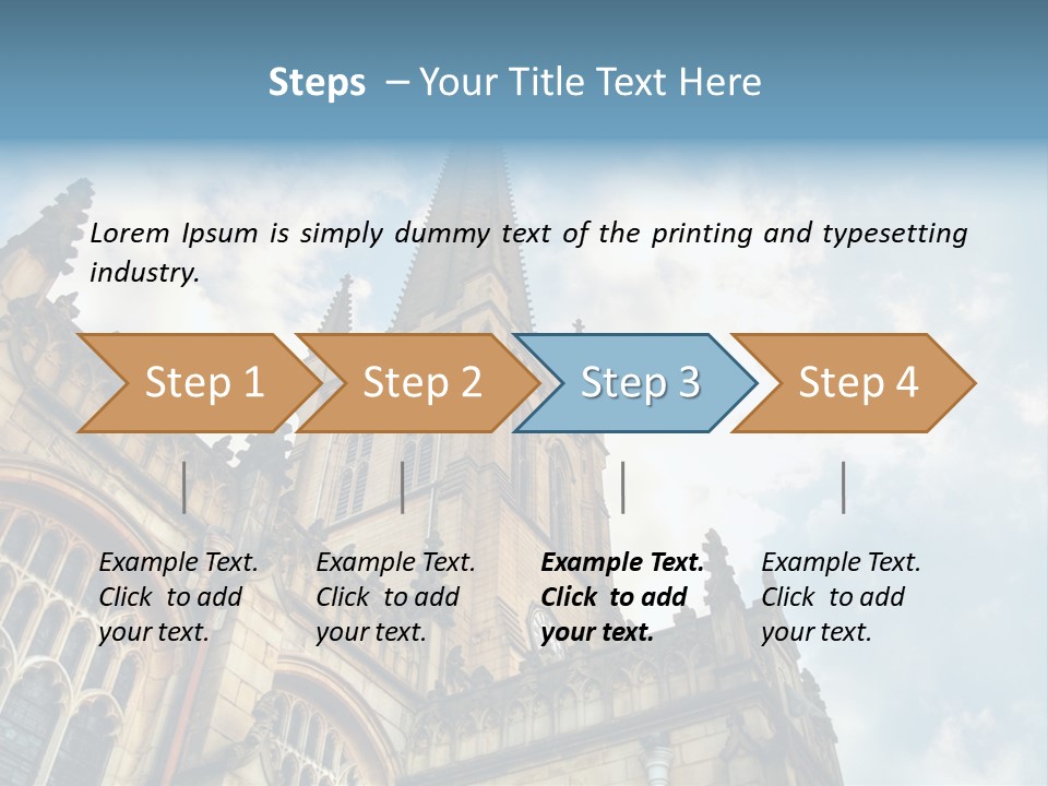Castle Cloister Monastery PowerPoint Template