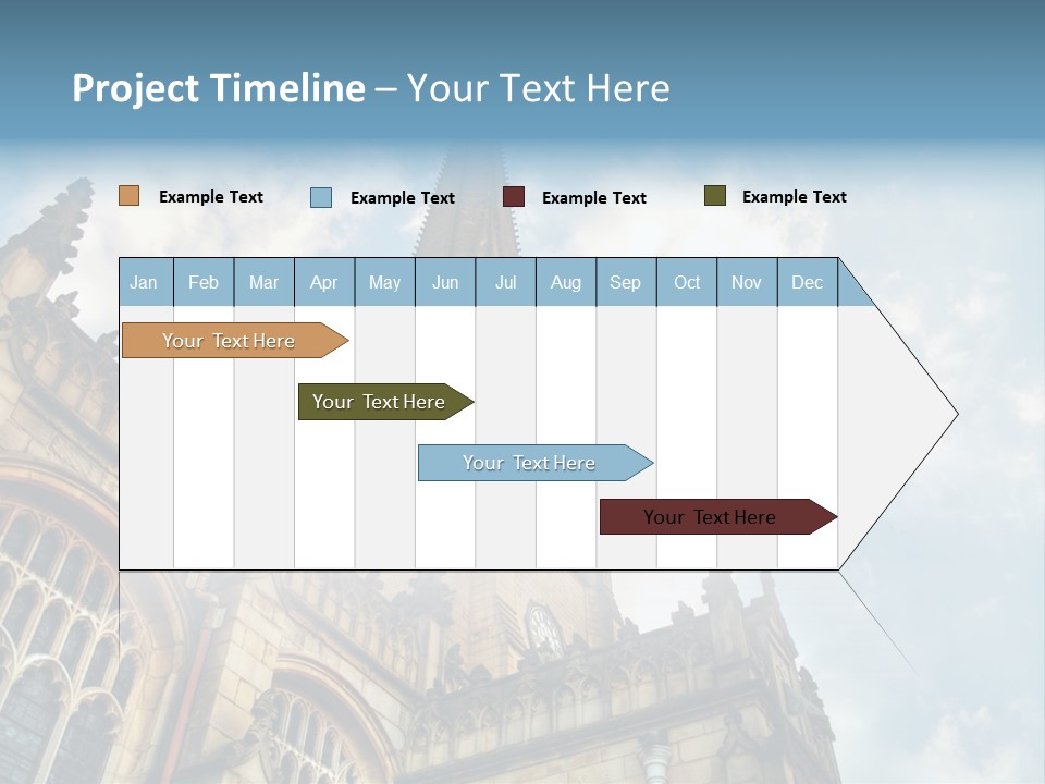 Castle Cloister Monastery PowerPoint Template