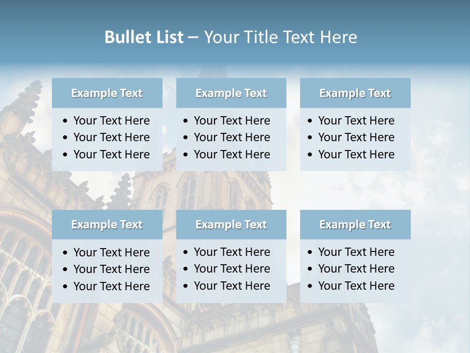 Castle Cloister Monastery PowerPoint Template