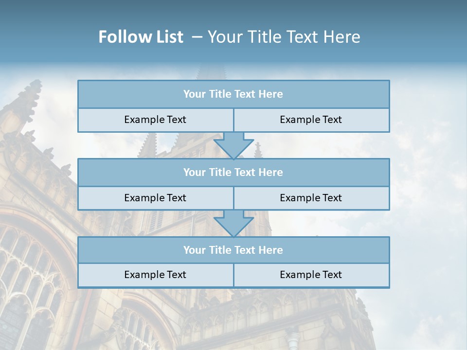 Castle Cloister Monastery PowerPoint Template