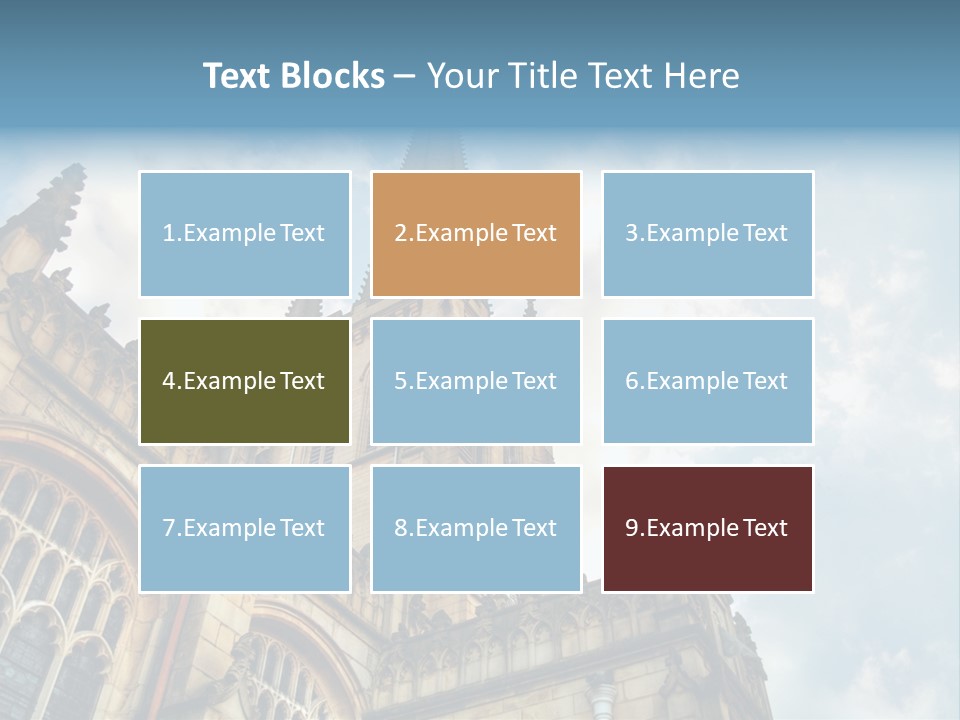 Castle Cloister Monastery PowerPoint Template