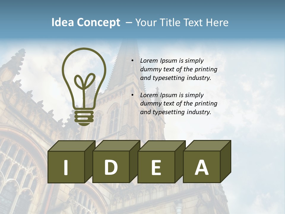 Castle Cloister Monastery PowerPoint Template