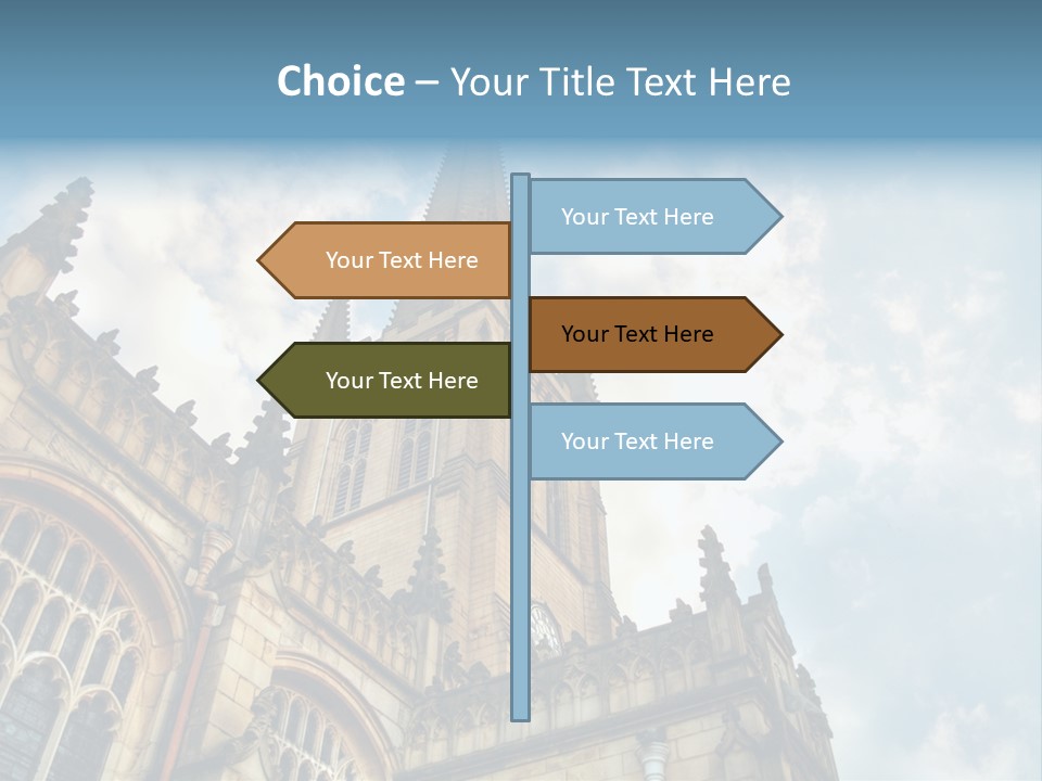 Castle Cloister Monastery PowerPoint Template