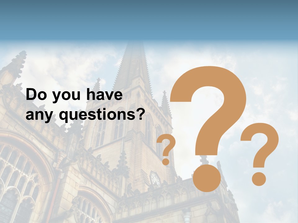 Castle Cloister Monastery PowerPoint Template