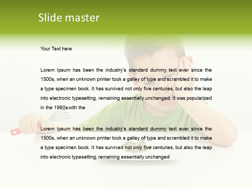 Person Childhood Isolated PowerPoint Template