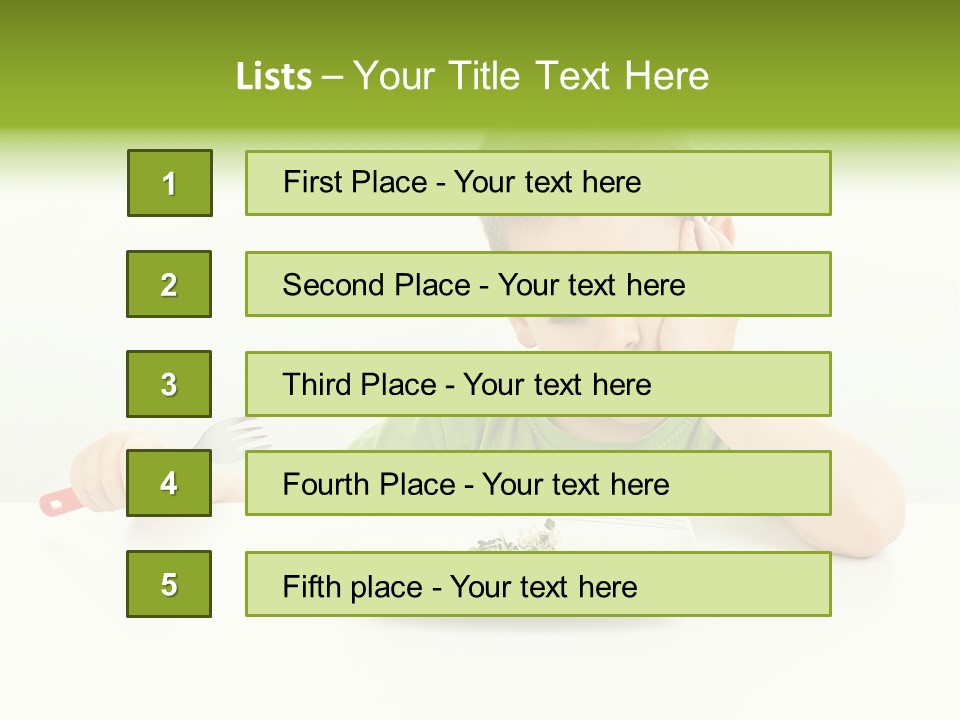 Person Childhood Isolated PowerPoint Template