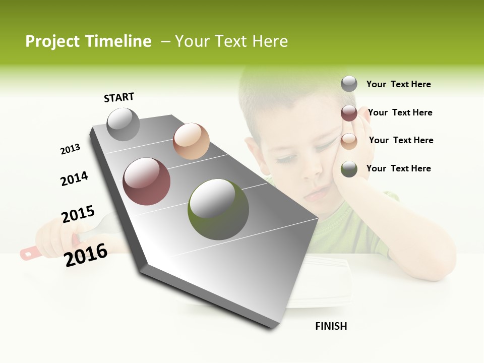 Person Childhood Isolated PowerPoint Template