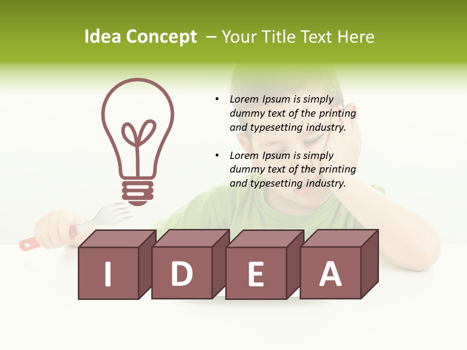 Person Childhood Isolated PowerPoint Template