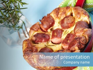 Meat Pudding Prepared PowerPoint Template
