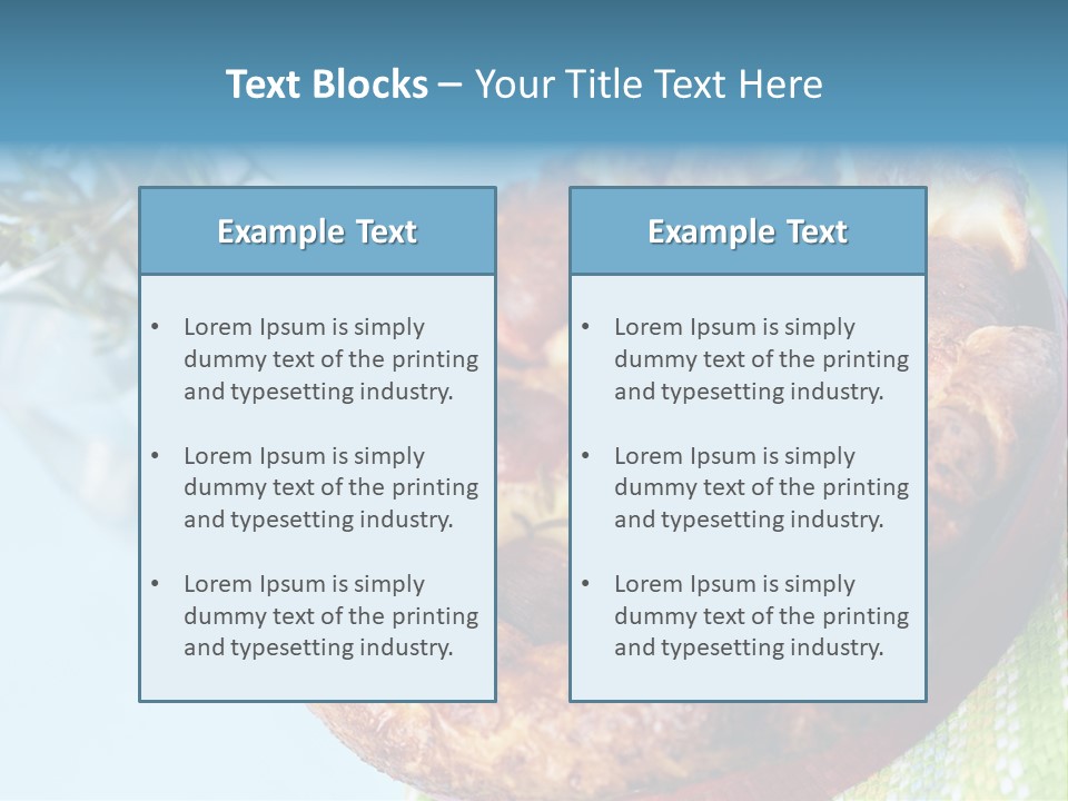 Meat Pudding Prepared PowerPoint Template