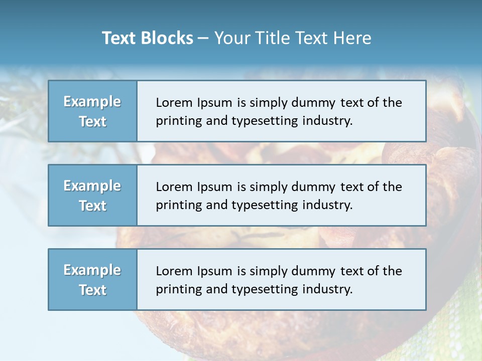 Meat Pudding Prepared PowerPoint Template