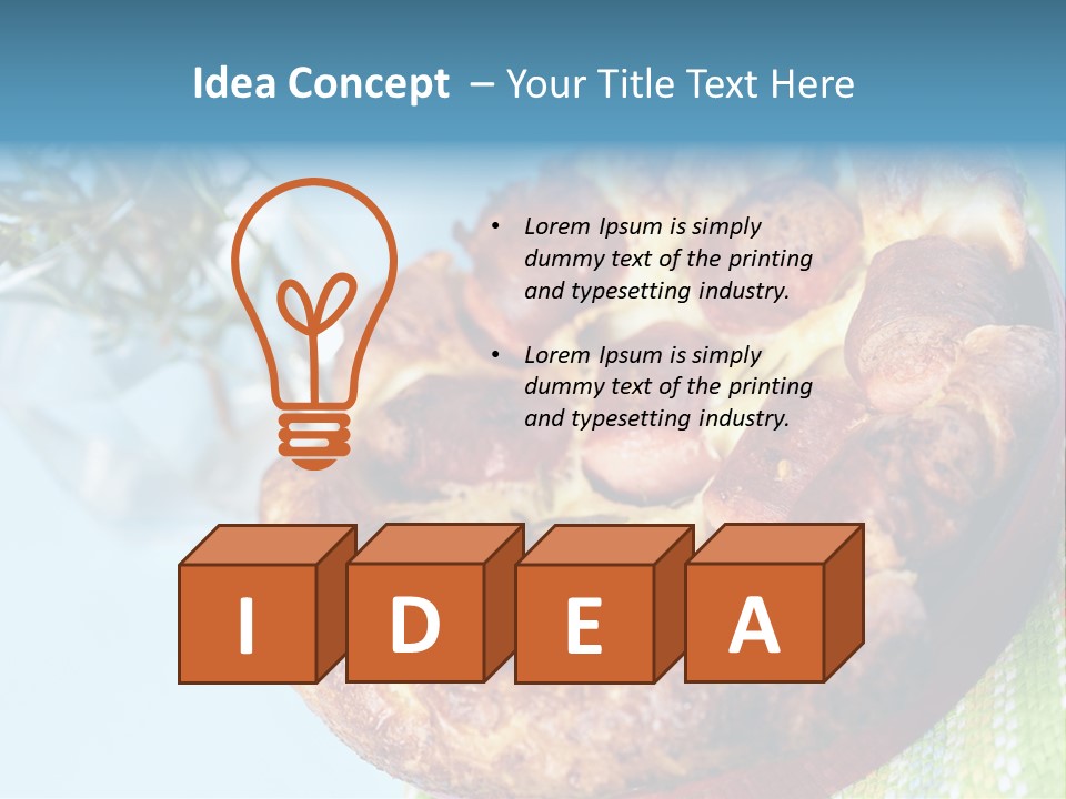 Meat Pudding Prepared PowerPoint Template