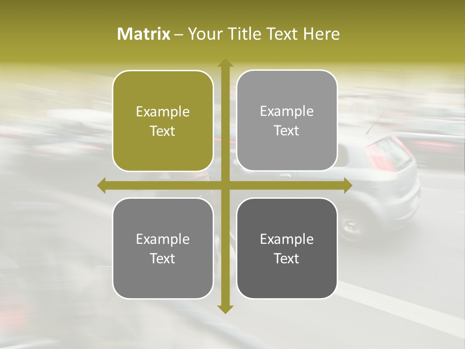 Driving Overtake Town PowerPoint Template