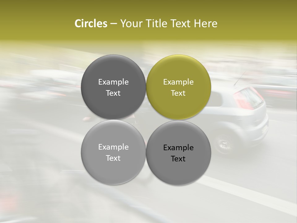 Driving Overtake Town PowerPoint Template