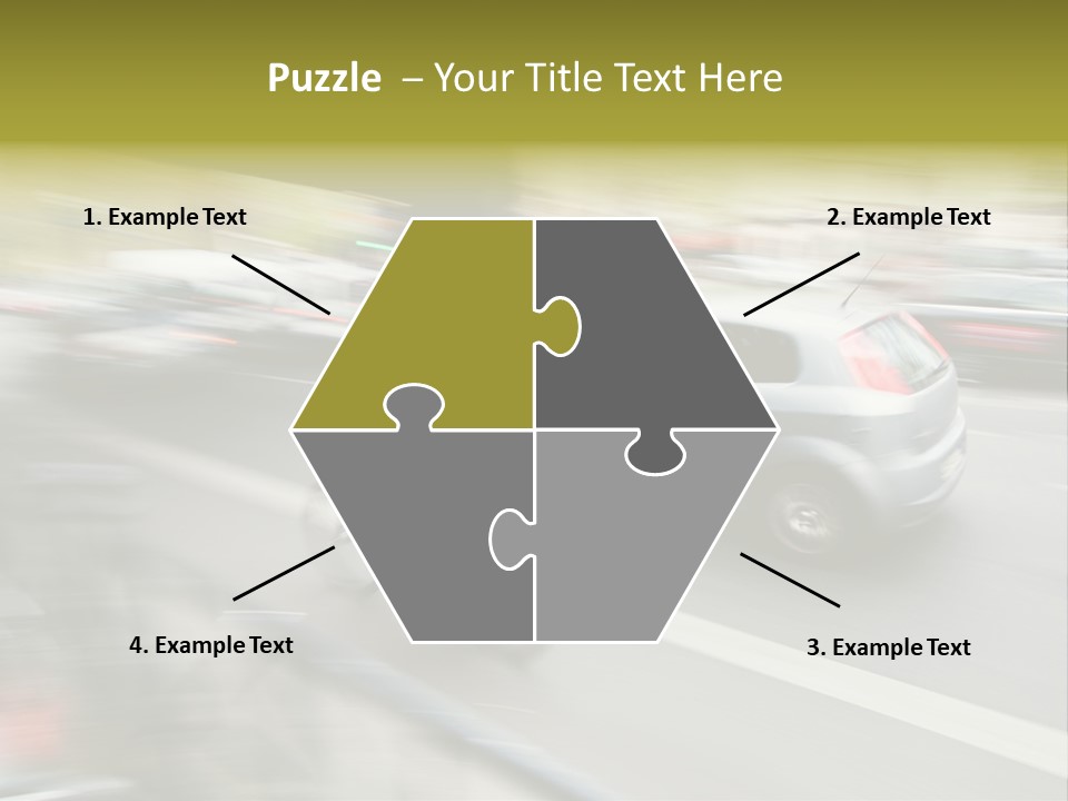 Driving Overtake Town PowerPoint Template