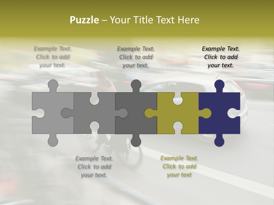 Driving Overtake Town PowerPoint Template