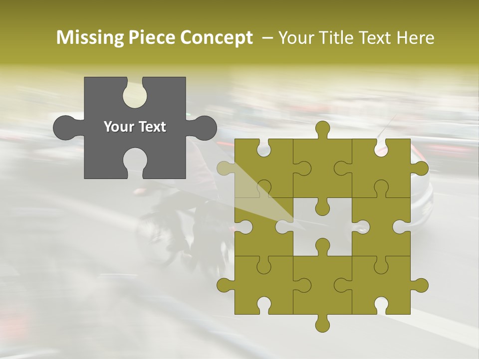 Driving Overtake Town PowerPoint Template