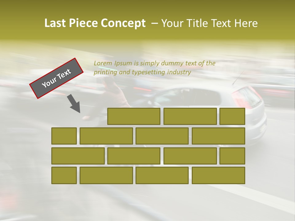 Driving Overtake Town PowerPoint Template