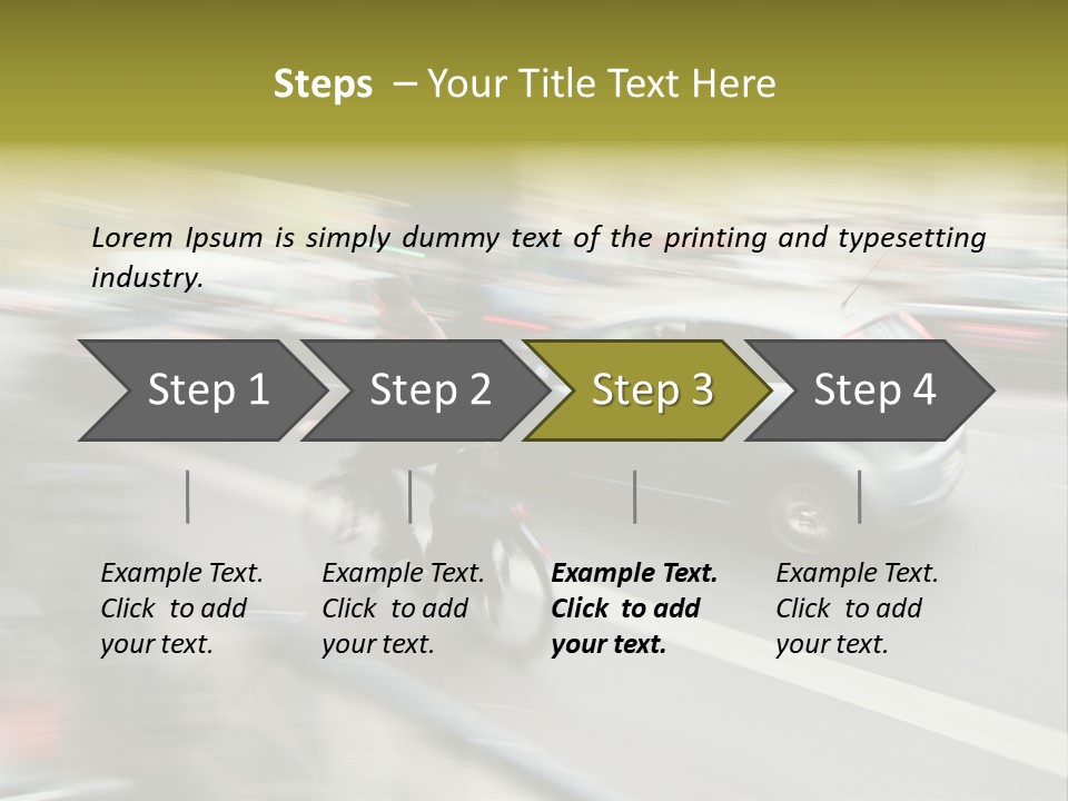 Driving Overtake Town PowerPoint Template