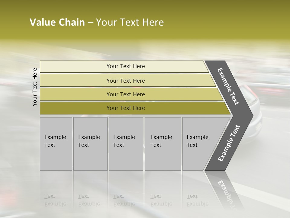 Driving Overtake Town PowerPoint Template