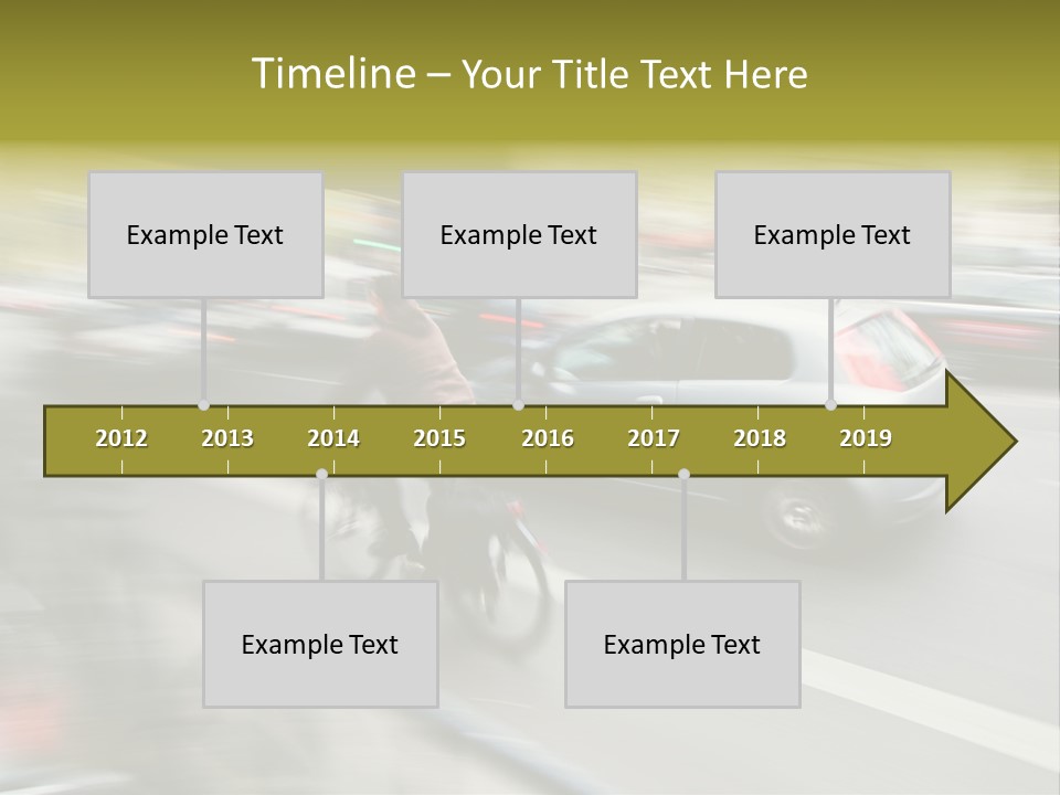 Driving Overtake Town PowerPoint Template