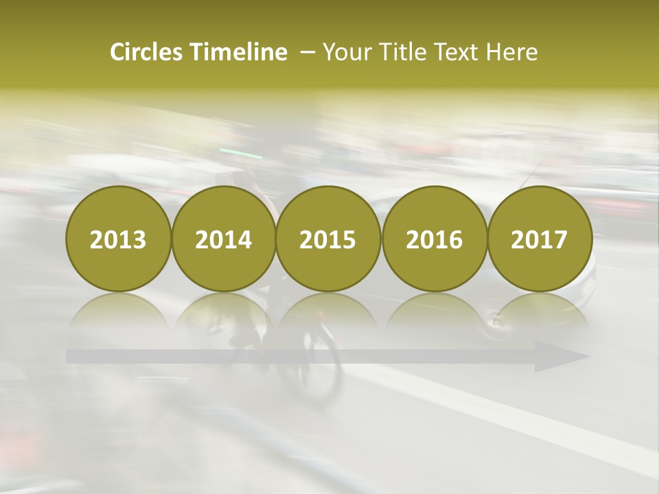 Driving Overtake Town PowerPoint Template