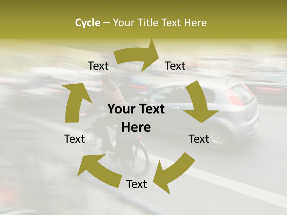 Driving Overtake Town PowerPoint Template