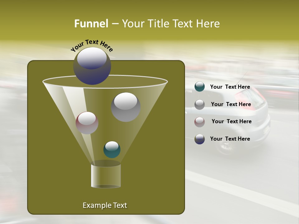 Driving Overtake Town PowerPoint Template