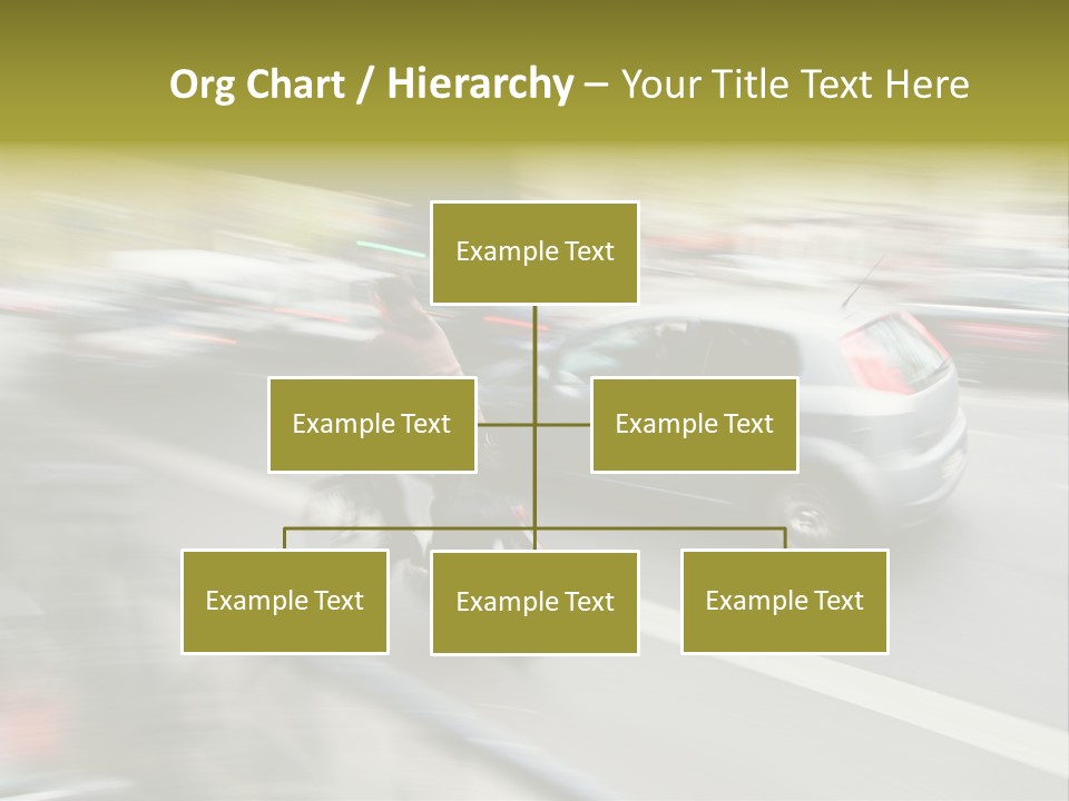 Driving Overtake Town PowerPoint Template