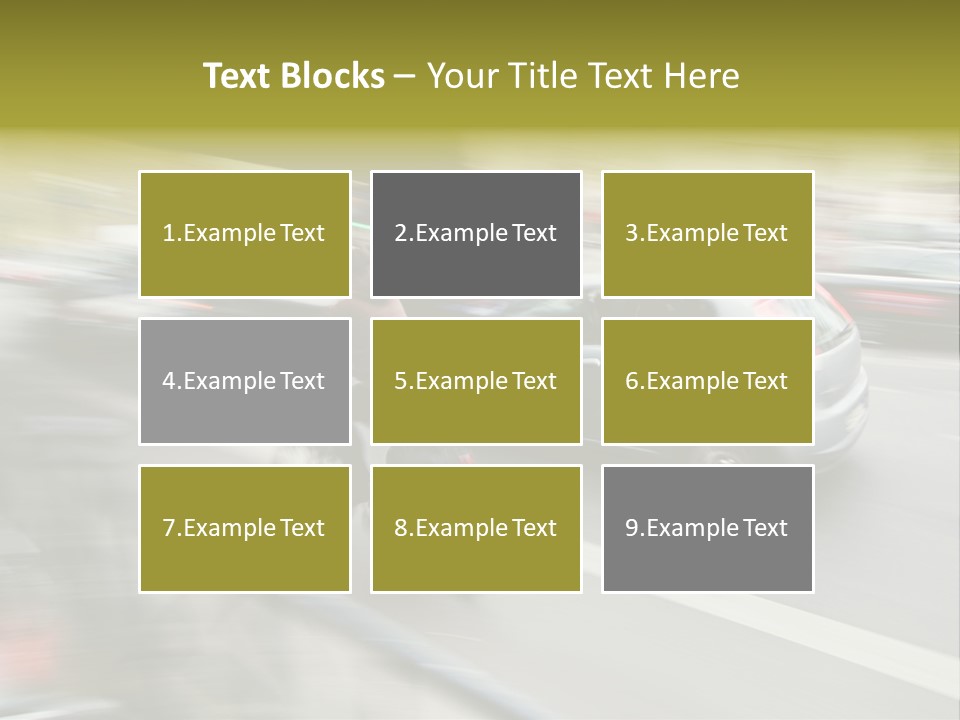 Driving Overtake Town PowerPoint Template