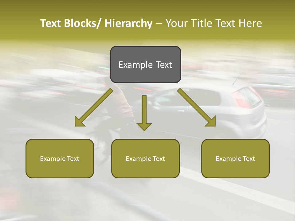 Driving Overtake Town PowerPoint Template