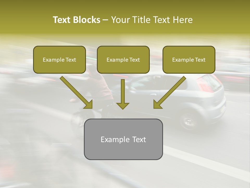 Driving Overtake Town PowerPoint Template