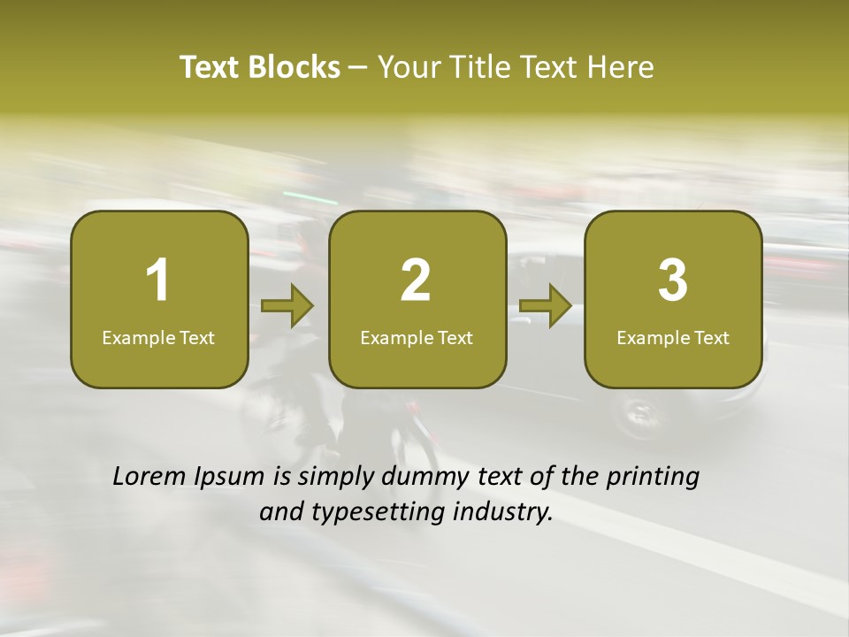 Driving Overtake Town PowerPoint Template