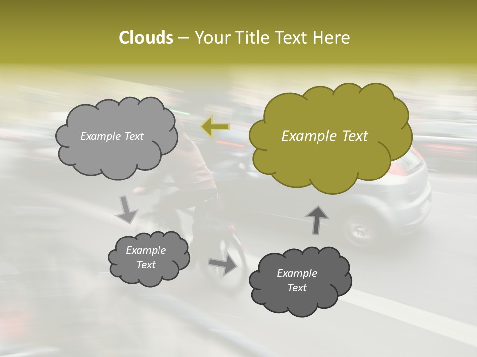 Driving Overtake Town PowerPoint Template