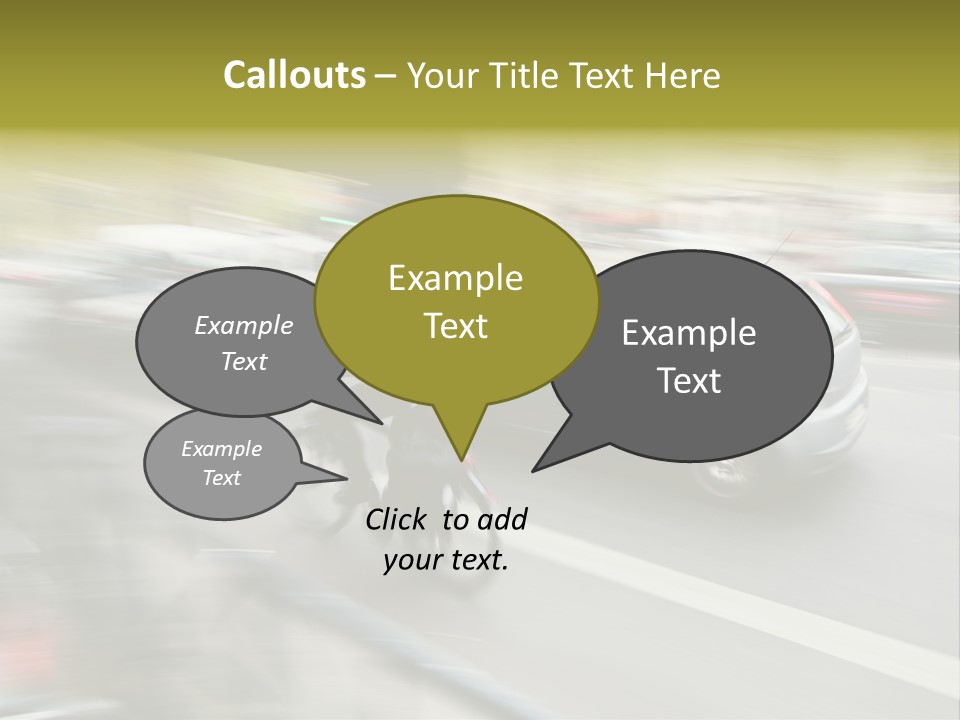 Driving Overtake Town PowerPoint Template