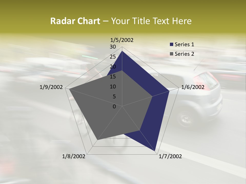 Driving Overtake Town PowerPoint Template