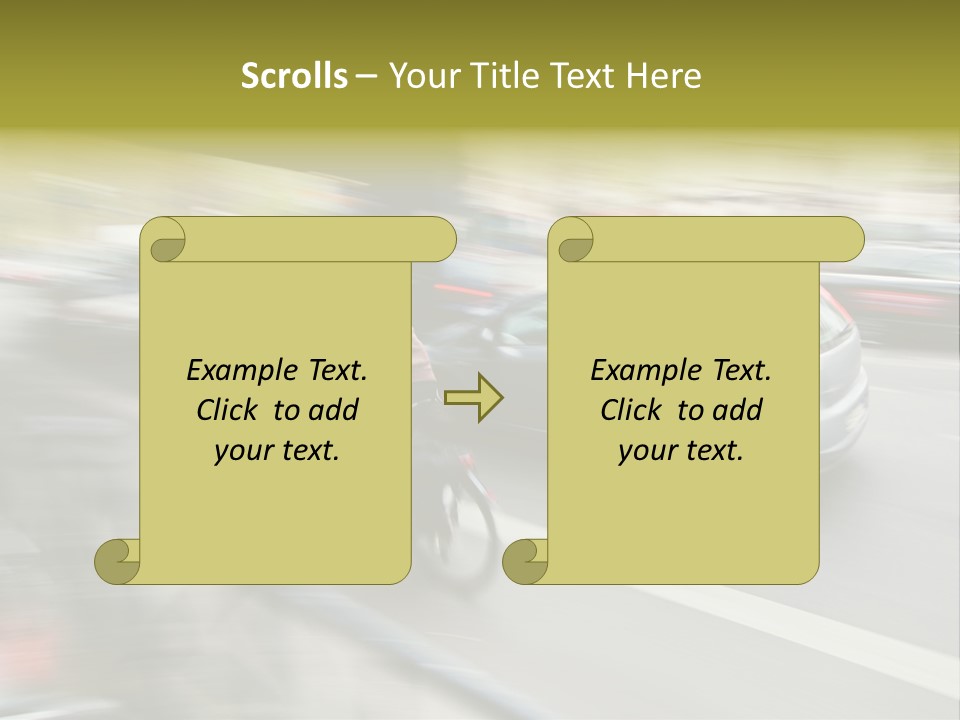 Driving Overtake Town PowerPoint Template