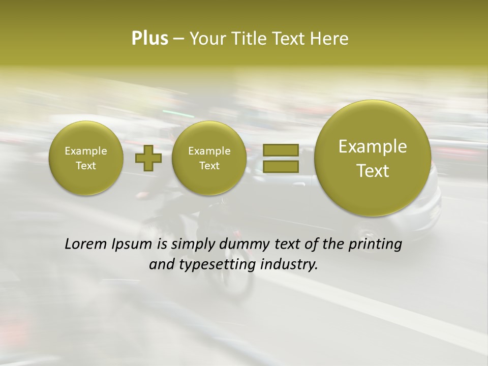 Driving Overtake Town PowerPoint Template