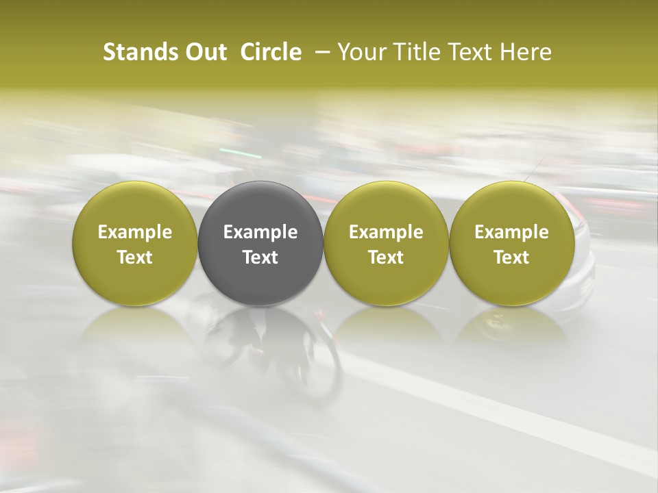 Driving Overtake Town PowerPoint Template