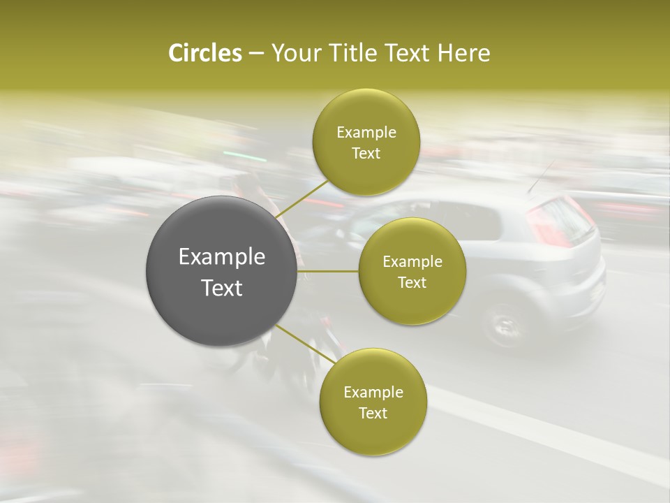 Driving Overtake Town PowerPoint Template