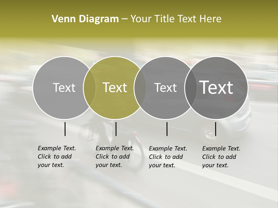 Driving Overtake Town PowerPoint Template