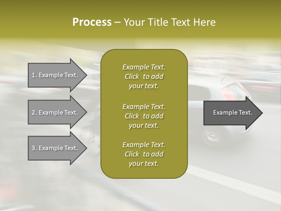 Driving Overtake Town PowerPoint Template