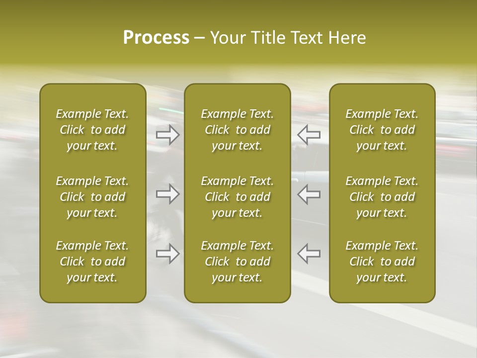 Driving Overtake Town PowerPoint Template
