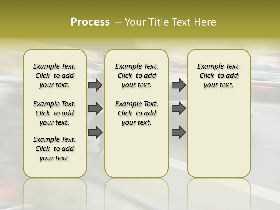 Driving Overtake Town PowerPoint Template