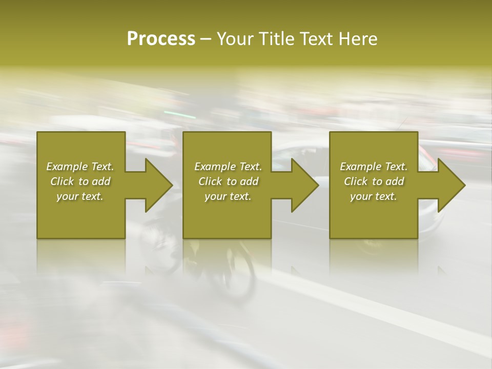 Driving Overtake Town PowerPoint Template