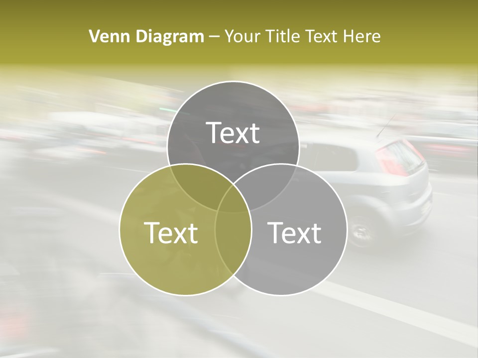 Driving Overtake Town PowerPoint Template