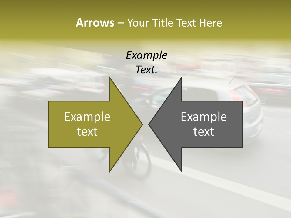 Driving Overtake Town PowerPoint Template