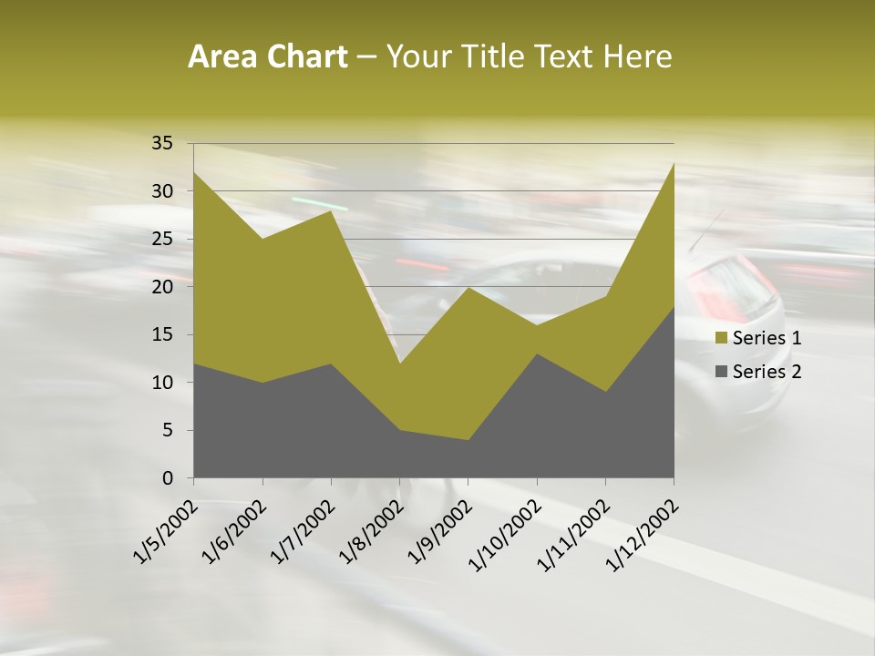 Driving Overtake Town PowerPoint Template